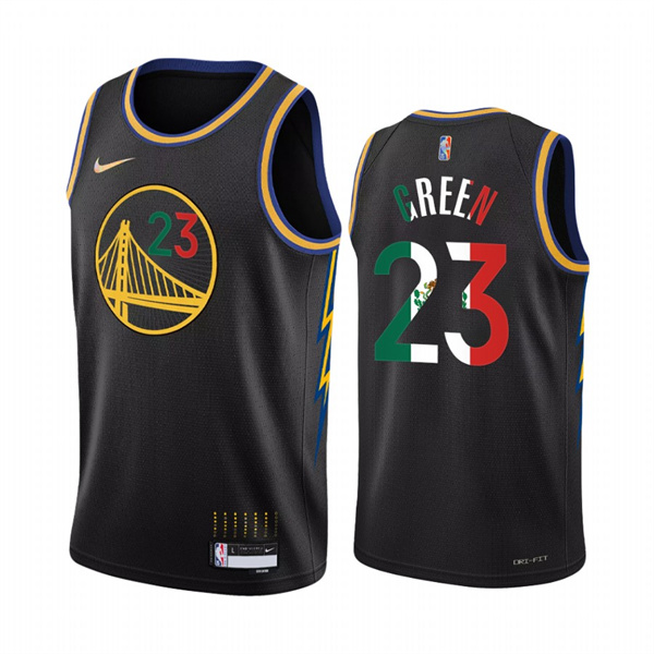 Men's Golden State Warriors #23 Draymond Green 2022 Black Special Mexico City Edition Stitched Jersey